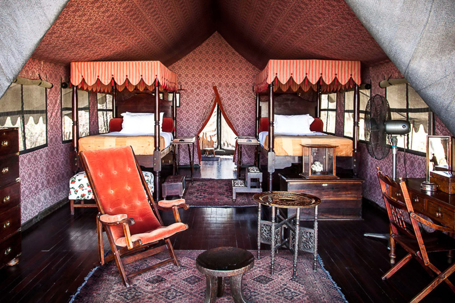 Stay at Jack’s Camp. After a morning in the wild, come for tea in a Parisian style tent.