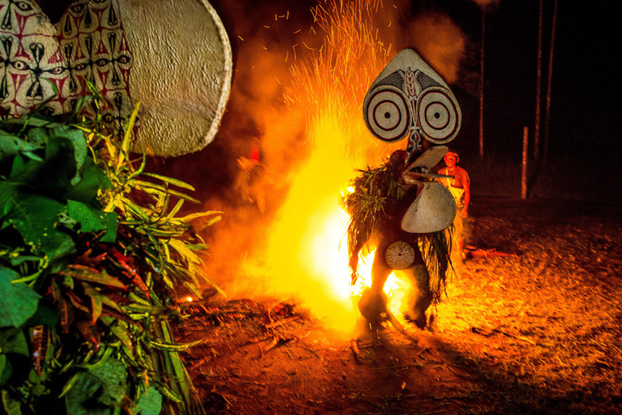 Stories of old battles come to life before your eyes in fearful representations.