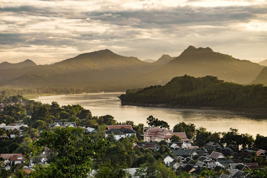 Cruise the Golden Triangle aboard the luxurious Laos Pandaw. Sail to Luang Prabang, the capital of Laos. It is a city full of charm, temples, and historical sites.