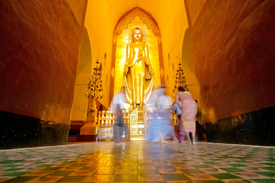 Learn about the past lives of The Buddha, as you walk through the golden halls of Ananda Temple.