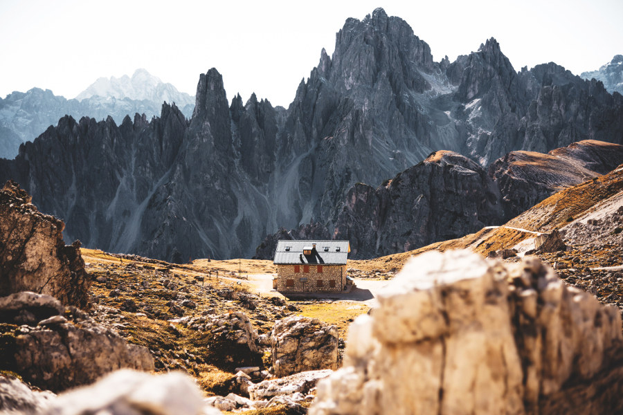 Start your hike in a family-run hotel, then let your feet follow the trail, and stay overnight in a traditional mountain rifugio.