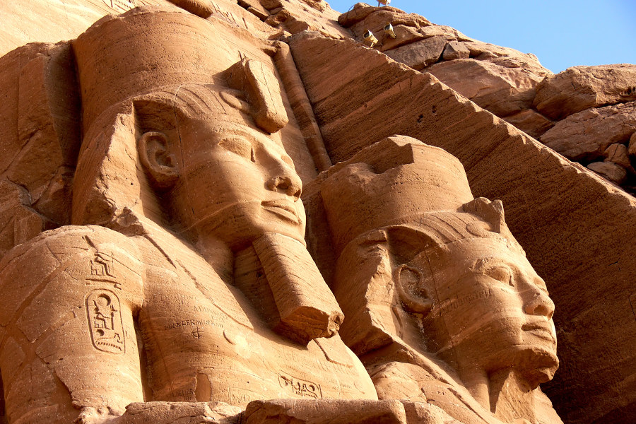 Venture farther south into the Nubian Desert to wonder at the temples of Abu Simbel.