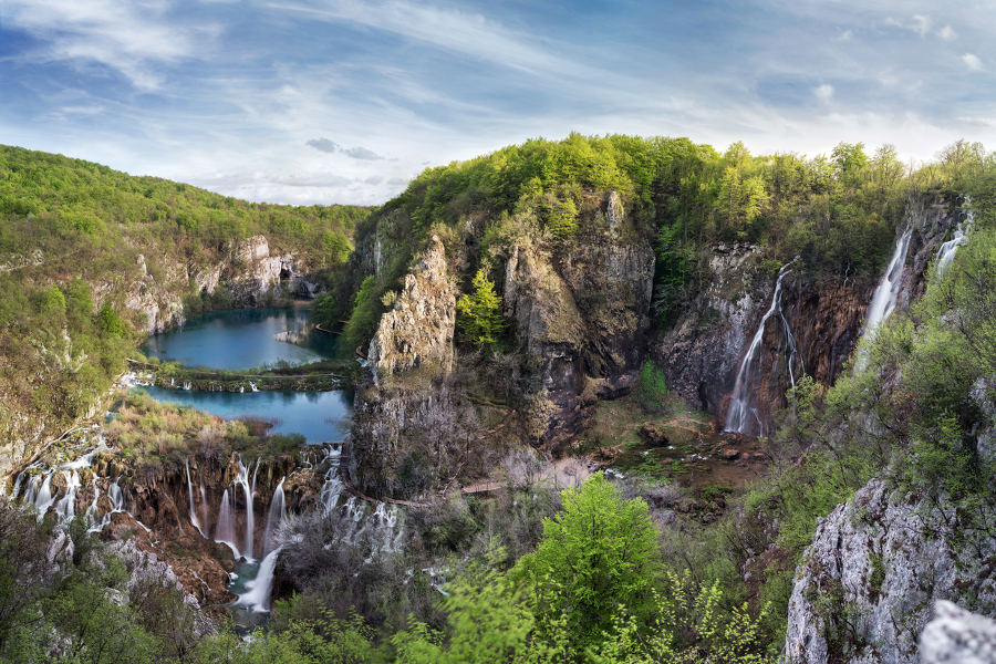 Take a break from the table and enjoy the natural wonders of Croatia, such as the Plitvice Lakes.