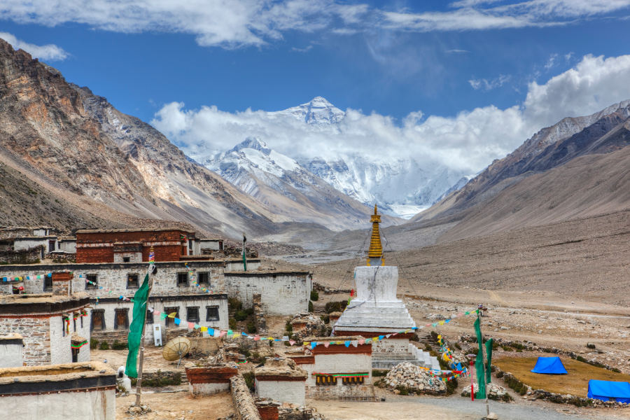 Drive to the base of Mount Everest, and get a good view of the other titans.