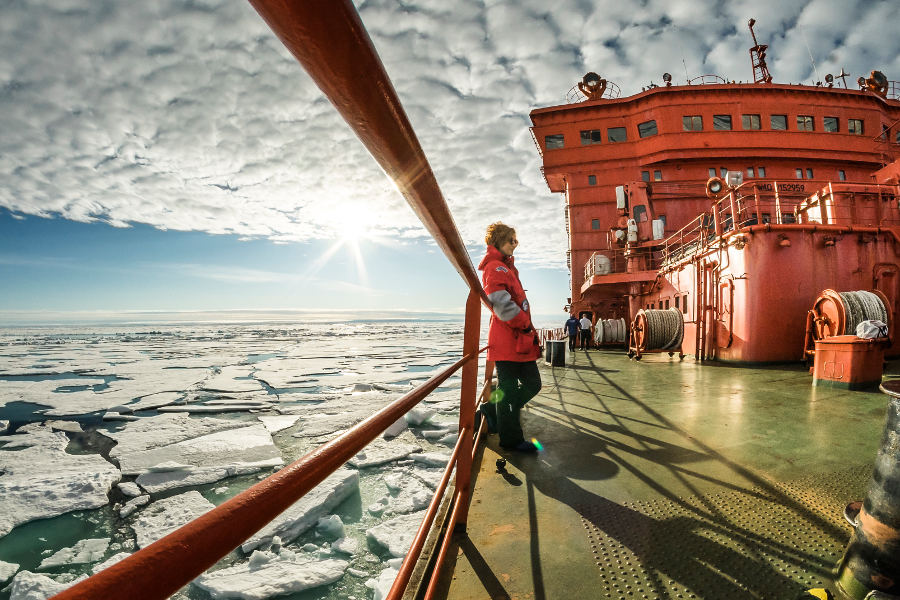 Embark aboard the most powerful icebreaker ever built, and venture into the icy waters of the top of the world.