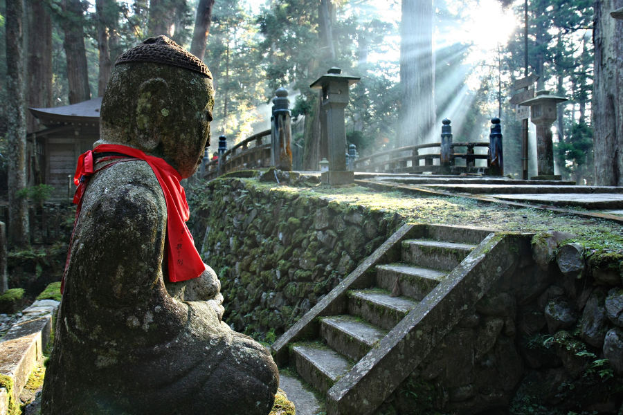 Visit the many temples of Mount Koya, a sacred site where Shintoism and Buddhism merge in a way that is unique and deeply profound.
