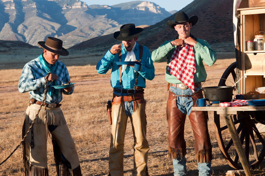Enjoy the charming ruggedness of outdoor life, and do it Western Style.
