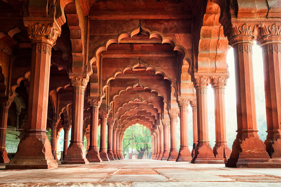Enjoy the iconic architecture of the Mughal Empire, such as the Taj Mahal, the Red Fort and Agra Fort.