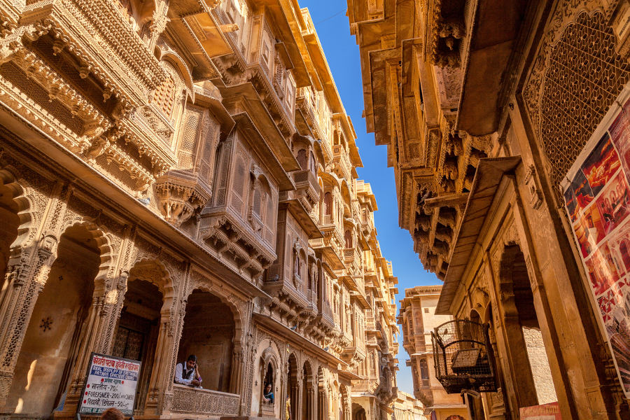 Explore the medieval outpost of Jaisalmer, the Golden City of India, a jewel amidst the harsh Thar Desert.