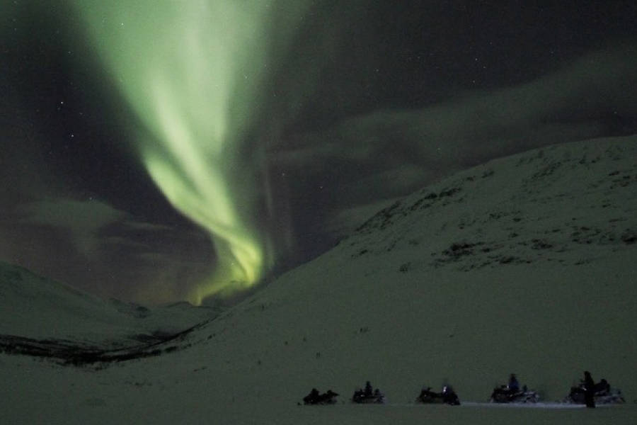 Drive a snowmobile in the High Arctic as you traverse otherworldly landscapes in search of the Northern Lights.