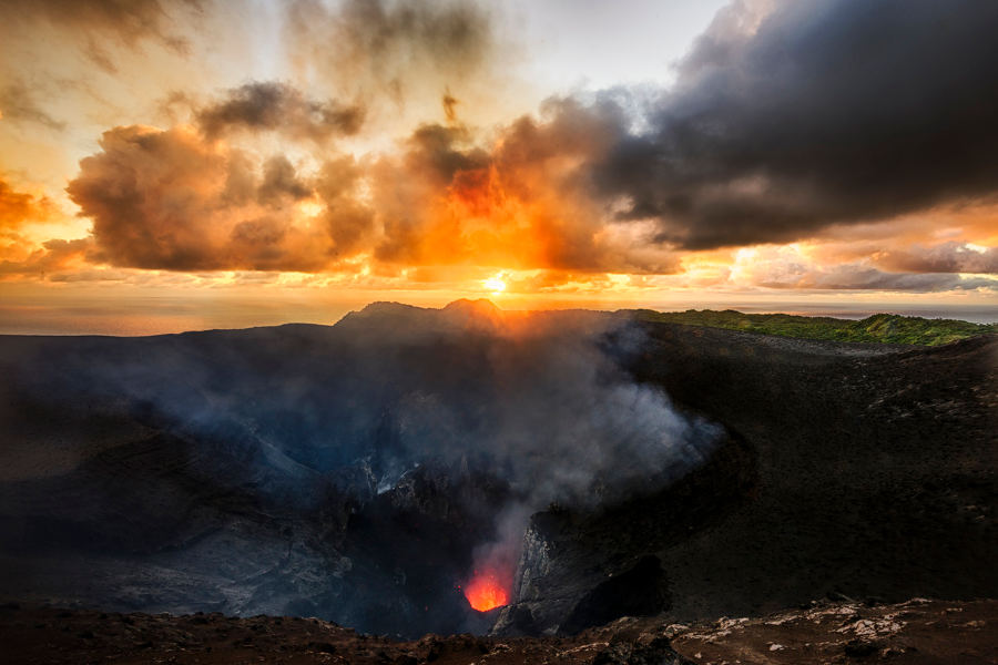 Stay in a tree house next to an active volcano!