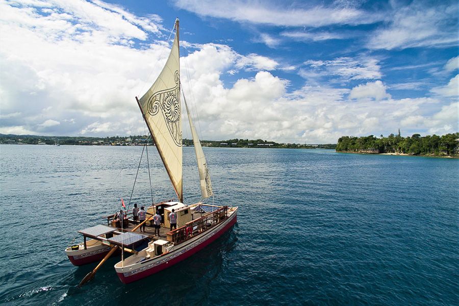 Take to the seas and sail in a traditional vessel from island to island.