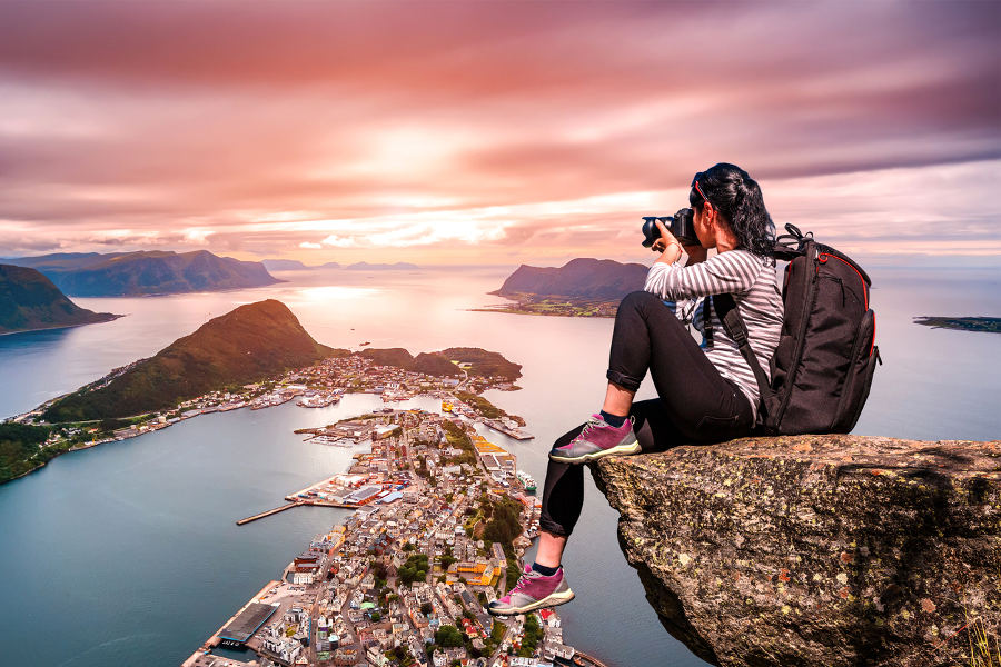Explore the Art Nouveau city of Alesund, your gateway to the Sunnmore Alps.