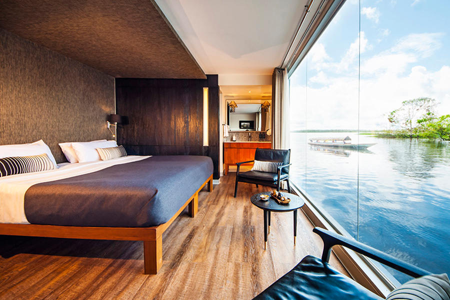 Embark on the Aria Amazon, a state-of-the-art small ship designed to provide unequalled comfort and style in this remotest destination.
