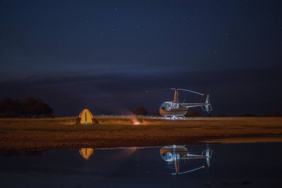 Stay overnight in the open bush under a mantle of stars